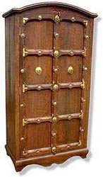 Old Door Brass Fitted Almirah