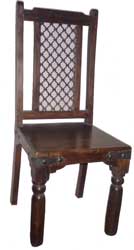 cross jali high back chair