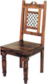 cross jali wooden chair