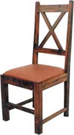cross back wooden chair