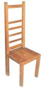 high back wooden chair