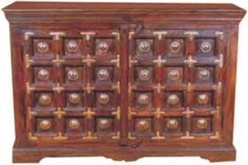 wooden brass fitted sideboard