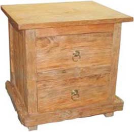 wooden 2 drawer cabinet