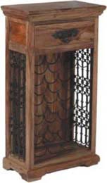 wooden iron winerack